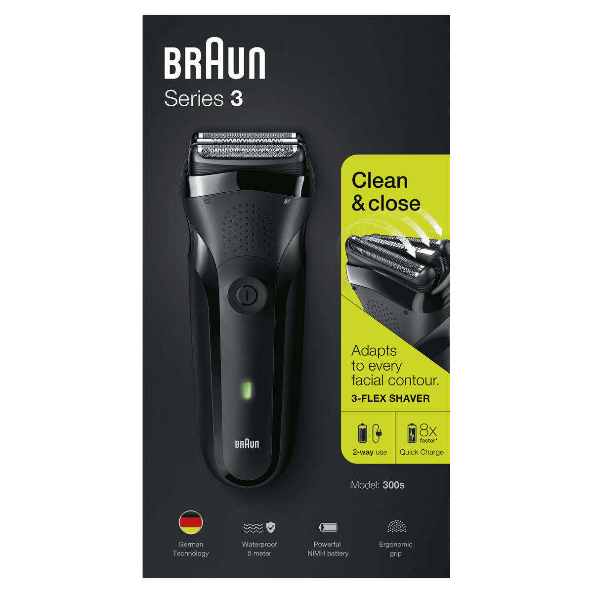 Rechargeable Electric Shaver Braun Series 3 300s